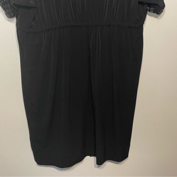 40-Calvin Klein Short Sleeve Midi Black Dress with Beading Size 12 - Picture 11 of 11